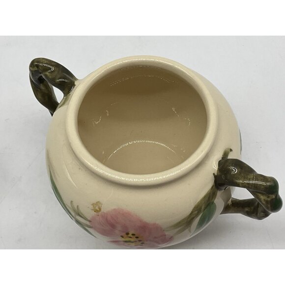 Desert Rose England Creamer and Sugar Bowl Vintage Set by Fransican Earthenware - Picture 15 of 16